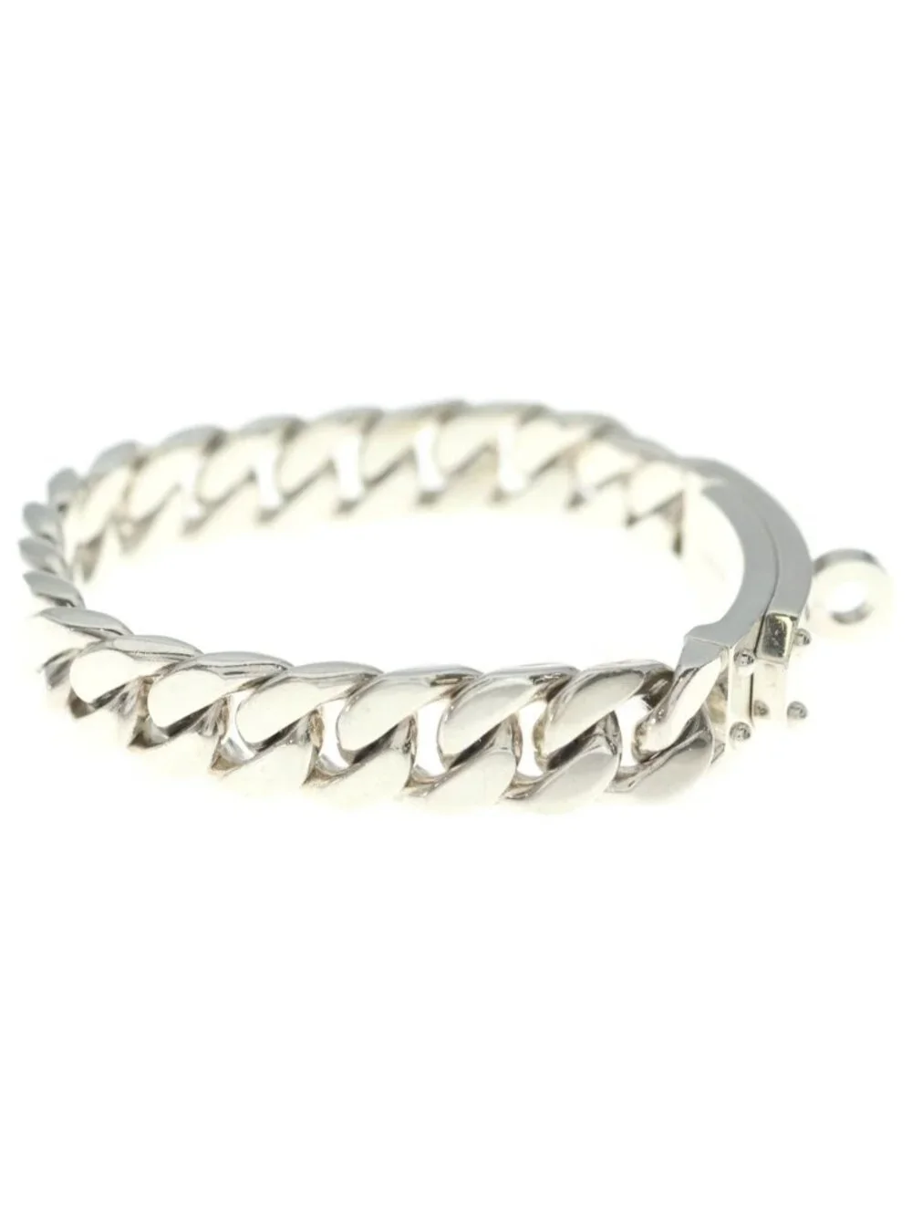 Hermes Kelly Gourmette GM Chain Bracelet Silver